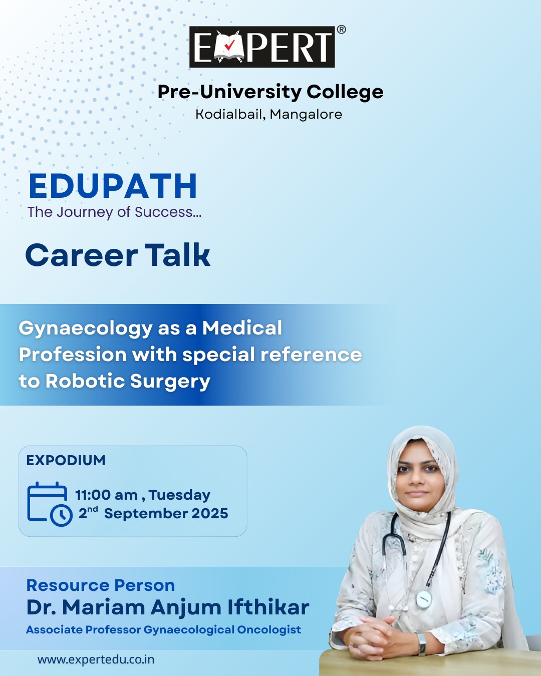 Dr. Mariam Anjum — Career Talk — EDUPATH (Expert College)